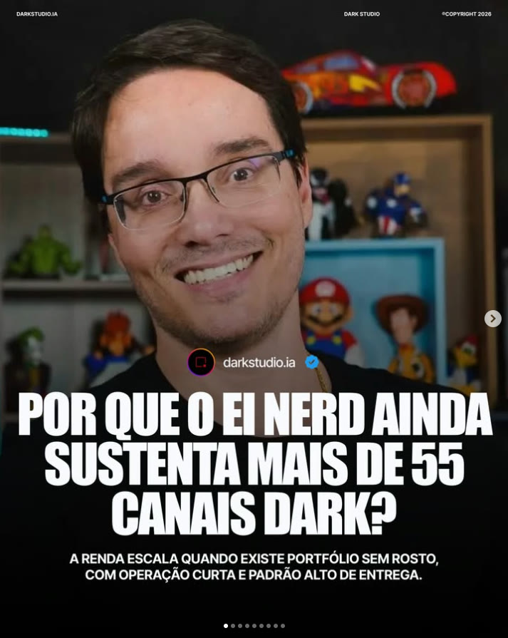Carrossel — por que o EI Nerd sustenta mais de 55 canais dark